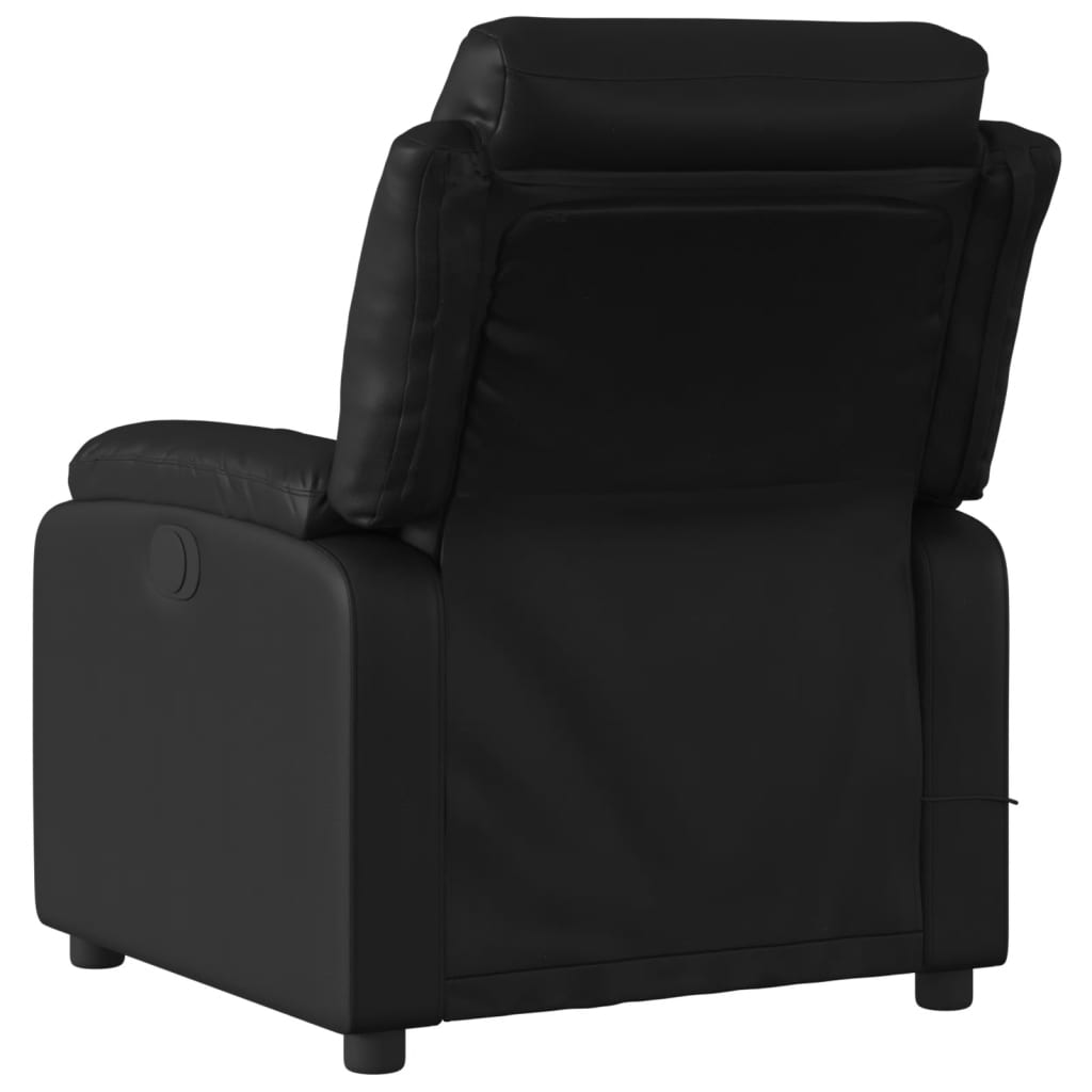 vidaXL Fotoliu electric de masaj rabatabil, negru, piele ecologică vidaXL Fotoliu electric de masaj rabatabil, negru, piele ecologică