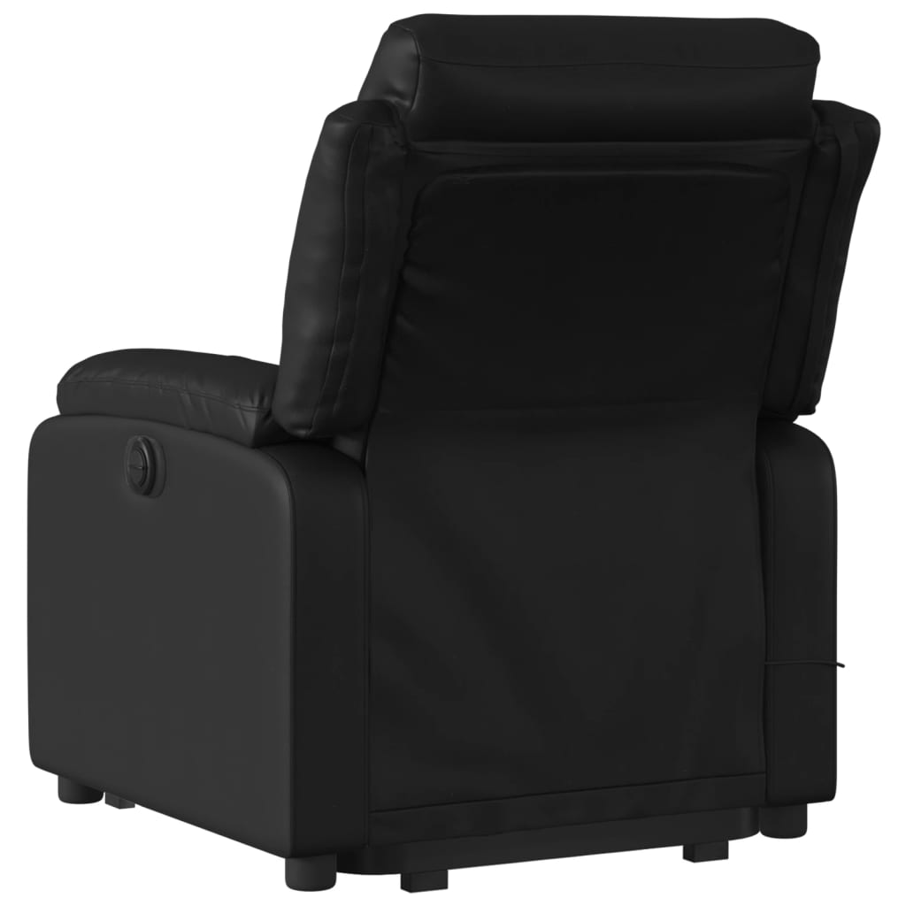 vidaXL Fotoliu electric masaj rabatabil cu ridicare, negru
