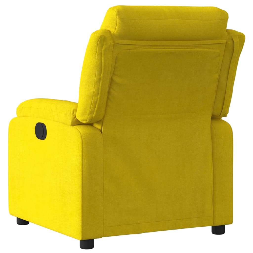 vidaXL Fotoliu rabatabil electric, galben, catifea