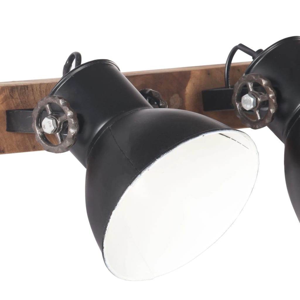 vidaXL Lampă de perete industrială, negru, 90 x 25 cm, E27 vidaXL Lampă de perete industrială, negru, 90 x 25 cm, E27
