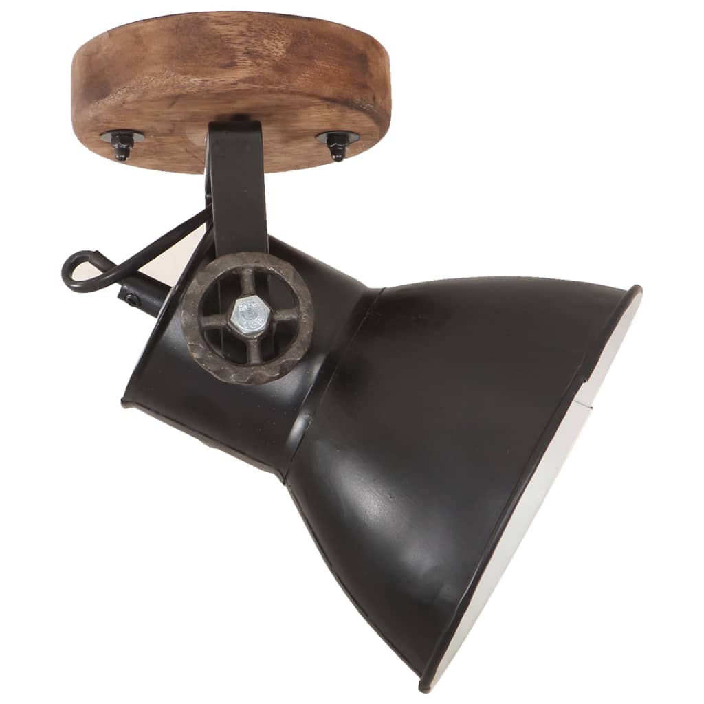 vidaXL Lămpi de perete/tavan industrială, 2 buc., negru, 20x25 cm, E27 vidaXL Lămpi de perete/tavan industrială, 2 buc., negru, 20x25 cm, E27