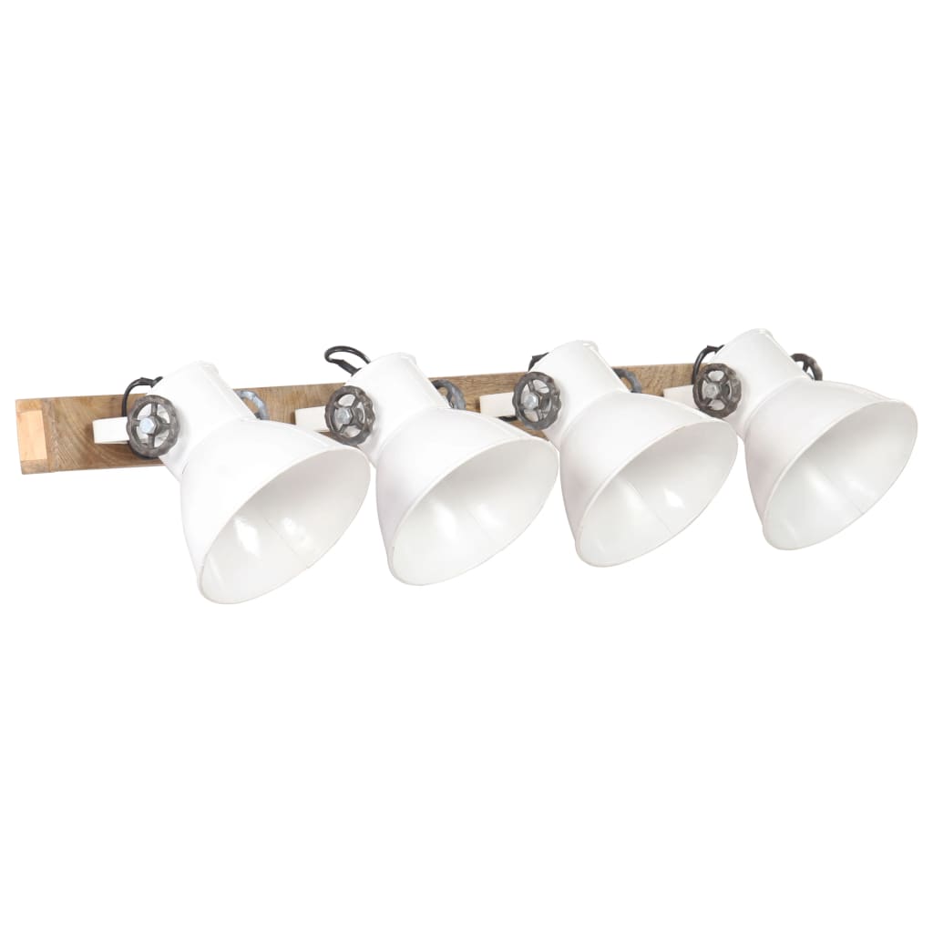 vidaXL Lampă de perete industrială, alb, 90 x 25 cm, E27 vidaXL Lampă de perete industrială, alb, 90 x 25 cm, E27