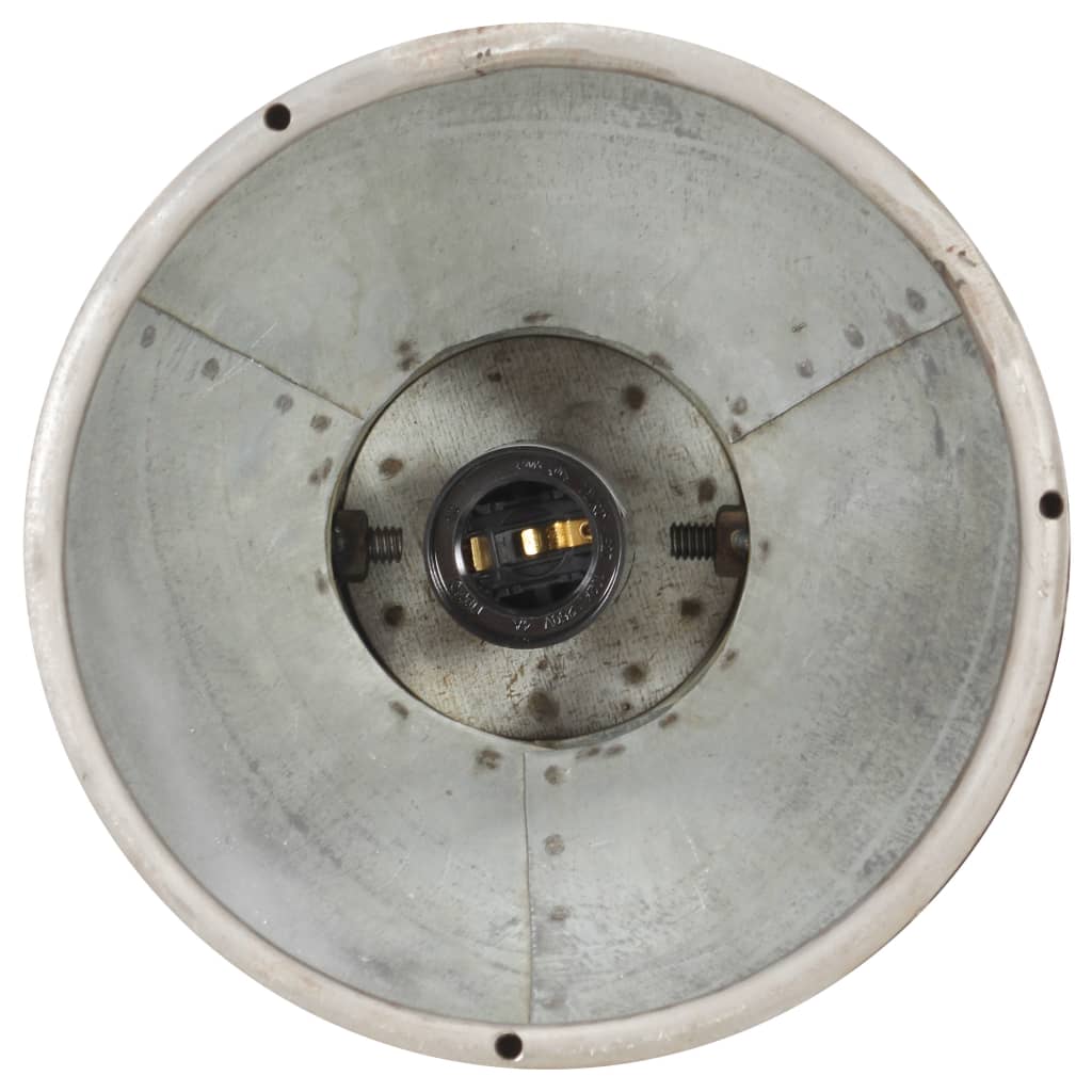 vidaXL Lampă suspendată industrială, argintiu, lemn de mango, E27 vidaXL Lampă suspendată industrială, argintiu, lemn de mango, E27