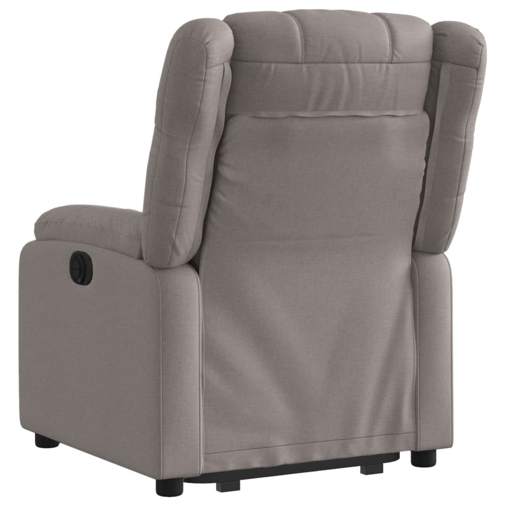 vidaXL Fotoliu electric rabatabil cu ridicare, gri taupe, textil