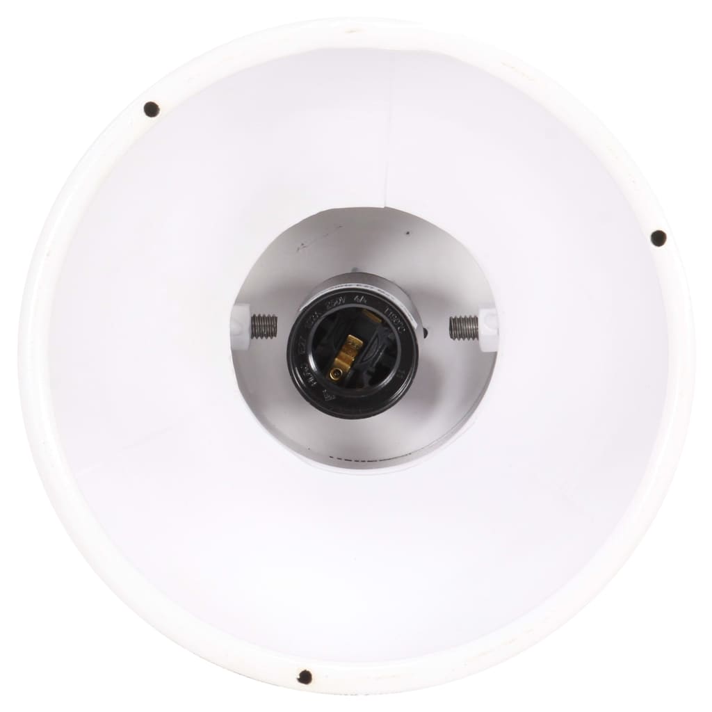 vidaXL Lampă suspendată industrială, alb, lemn de mango, E27 vidaXL Lampă suspendată industrială, alb, lemn de mango, E27
