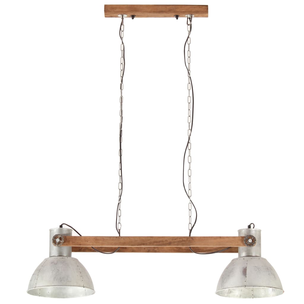 vidaXL Lampă suspendată industrială, 25 W, argintiu, 109 cm, E27 vidaXL Lampă suspendată industrială, 25 W, argintiu, 109 cm, E27