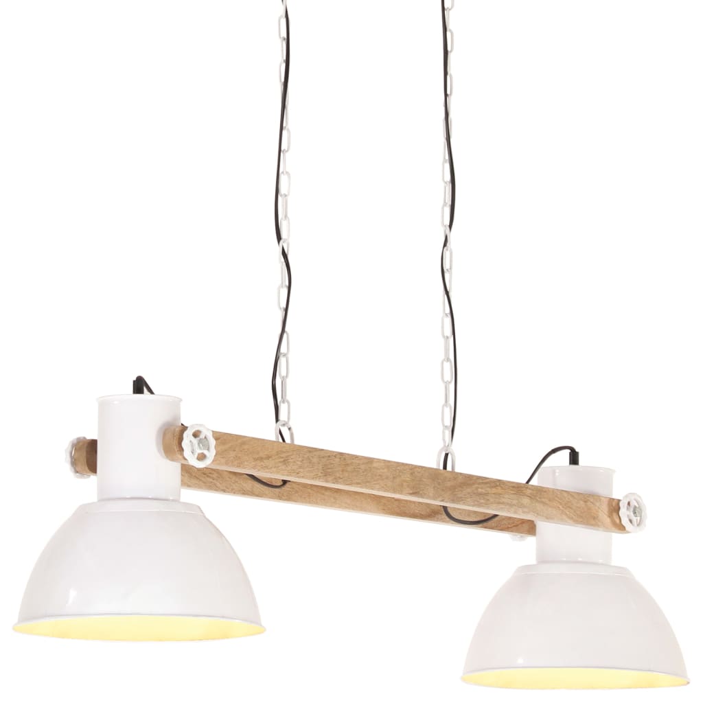 vidaXL Lampă suspendată industrială, 25 W, alb, 109 cm, E27 vidaXL Lampă suspendată industrială, 25 W, alb, 109 cm, E27