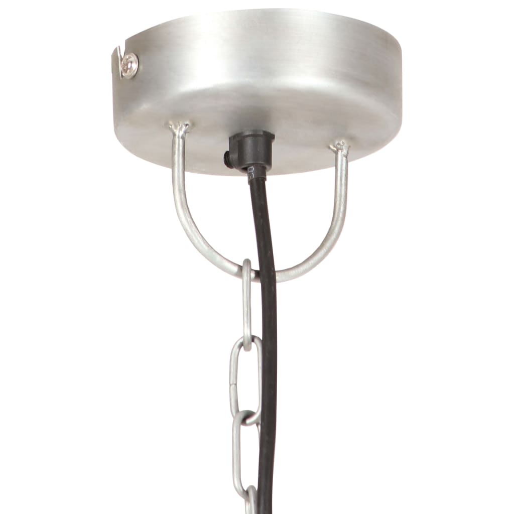 vidaXL Lampă suspendată industrială, 25 W, argintiu, rotund, 30 cm E27 vidaXL Lampă suspendată industrială, 25 W, argintiu, rotund, 30 cm E27
