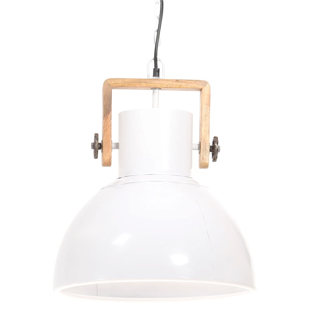 vidaXL Lampă suspendată industrială, 25 W, alb, 40 cm, E27, rotund vidaXL Lampă suspendată industrială, 25 W, alb, 40 cm, E27, rotund