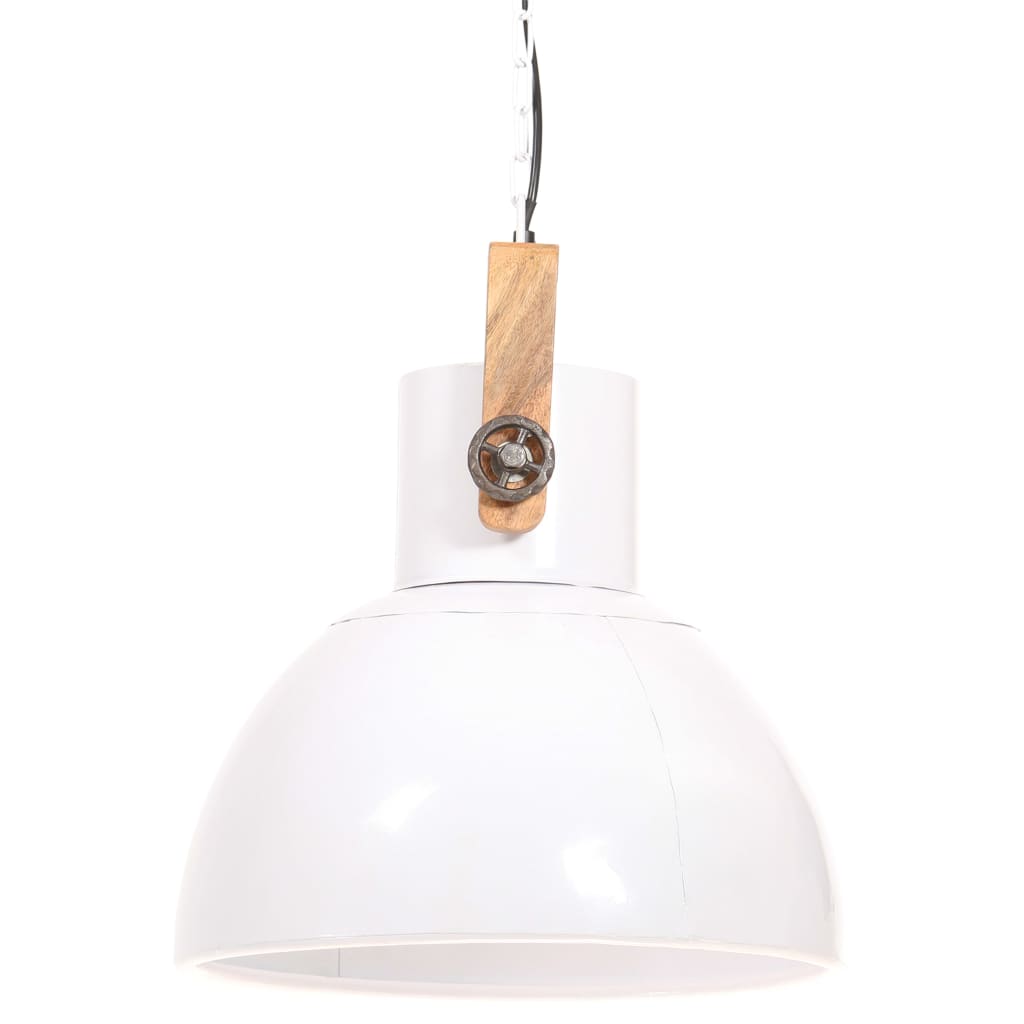 vidaXL Lampă suspendată industrială, 25 W, alb, 40 cm, E27, rotund vidaXL Lampă suspendată industrială, 25 W, alb, 40 cm, E27, rotund
