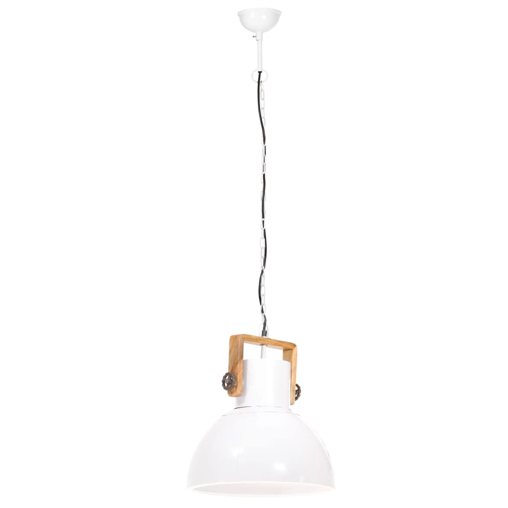 vidaXL Lampă suspendată industrială, 25 W, alb, 40 cm, E27, rotund vidaXL Lampă suspendată industrială, 25 W, alb, 40 cm, E27, rotund
