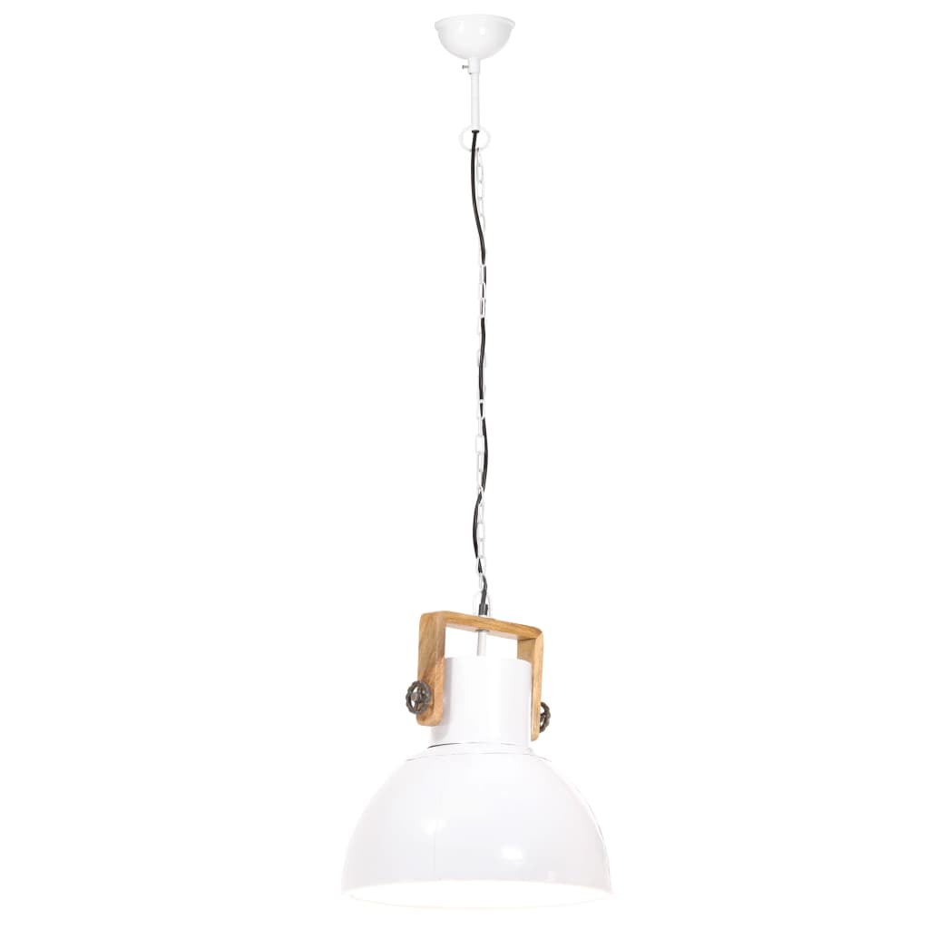 vidaXL Lampă suspendată industrială, 25 W, alb, 40 cm, E27, rotund vidaXL Lampă suspendată industrială, 25 W, alb, 40 cm, E27, rotund