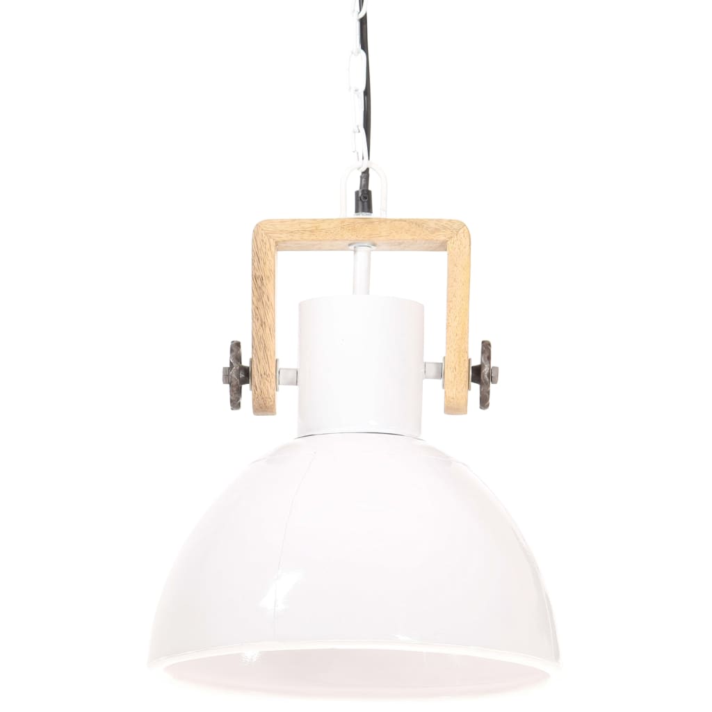 vidaXL Lampă suspendată industrială, 25 W, alb, 30 cm, E27, rotund vidaXL Lampă suspendată industrială, 25 W, alb, 30 cm, E27, rotund
