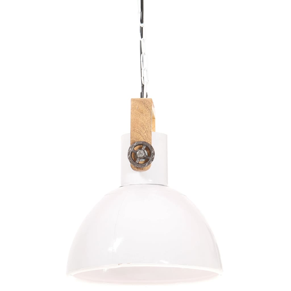 vidaXL Lampă suspendată industrială, 25 W, alb, 30 cm, E27, rotund vidaXL Lampă suspendată industrială, 25 W, alb, 30 cm, E27, rotund