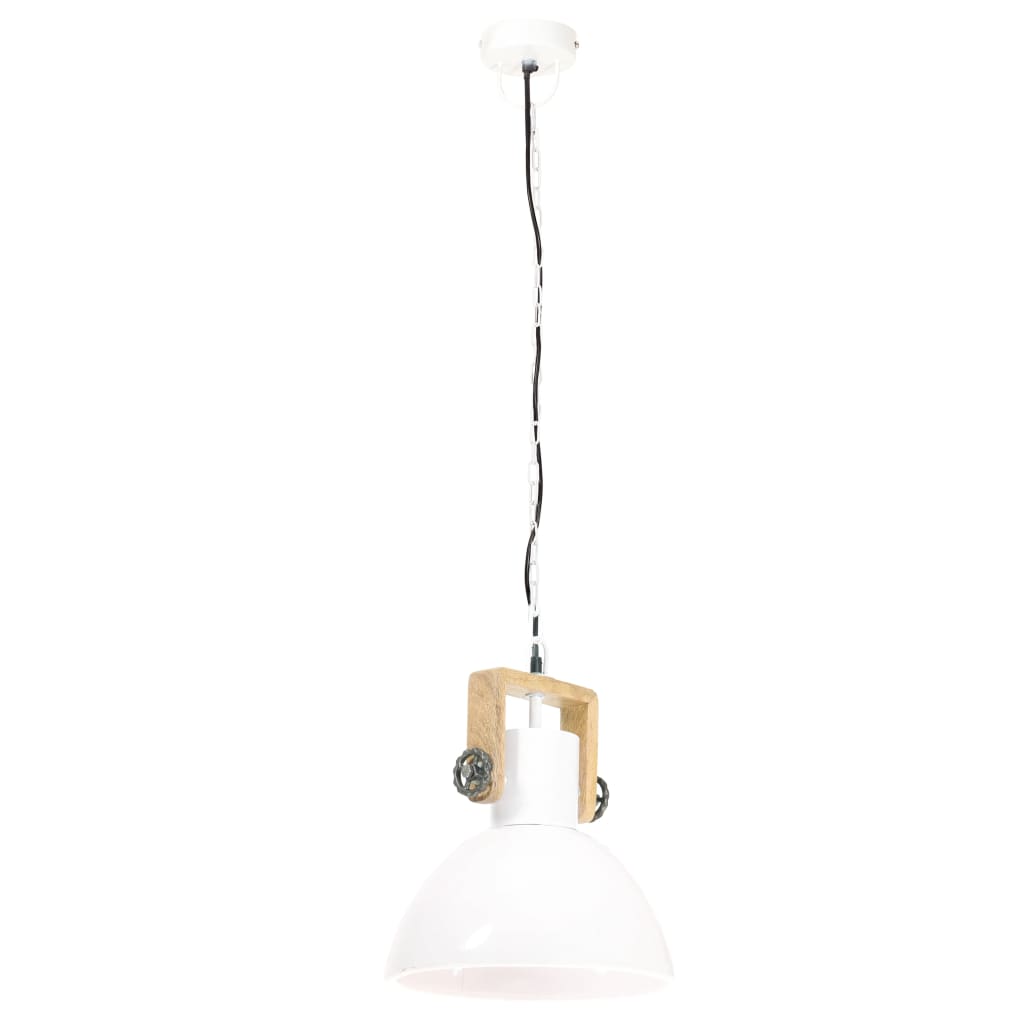 vidaXL Lampă suspendată industrială, 25 W, alb, 30 cm, E27, rotund vidaXL Lampă suspendată industrială, 25 W, alb, 30 cm, E27, rotund