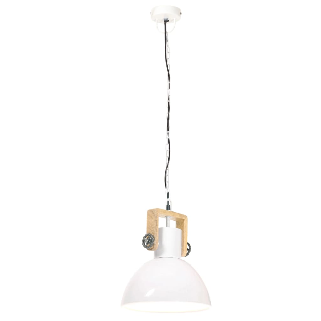 vidaXL Lampă suspendată industrială, 25 W, alb, 30 cm, E27, rotund vidaXL Lampă suspendată industrială, 25 W, alb, 30 cm, E27, rotund