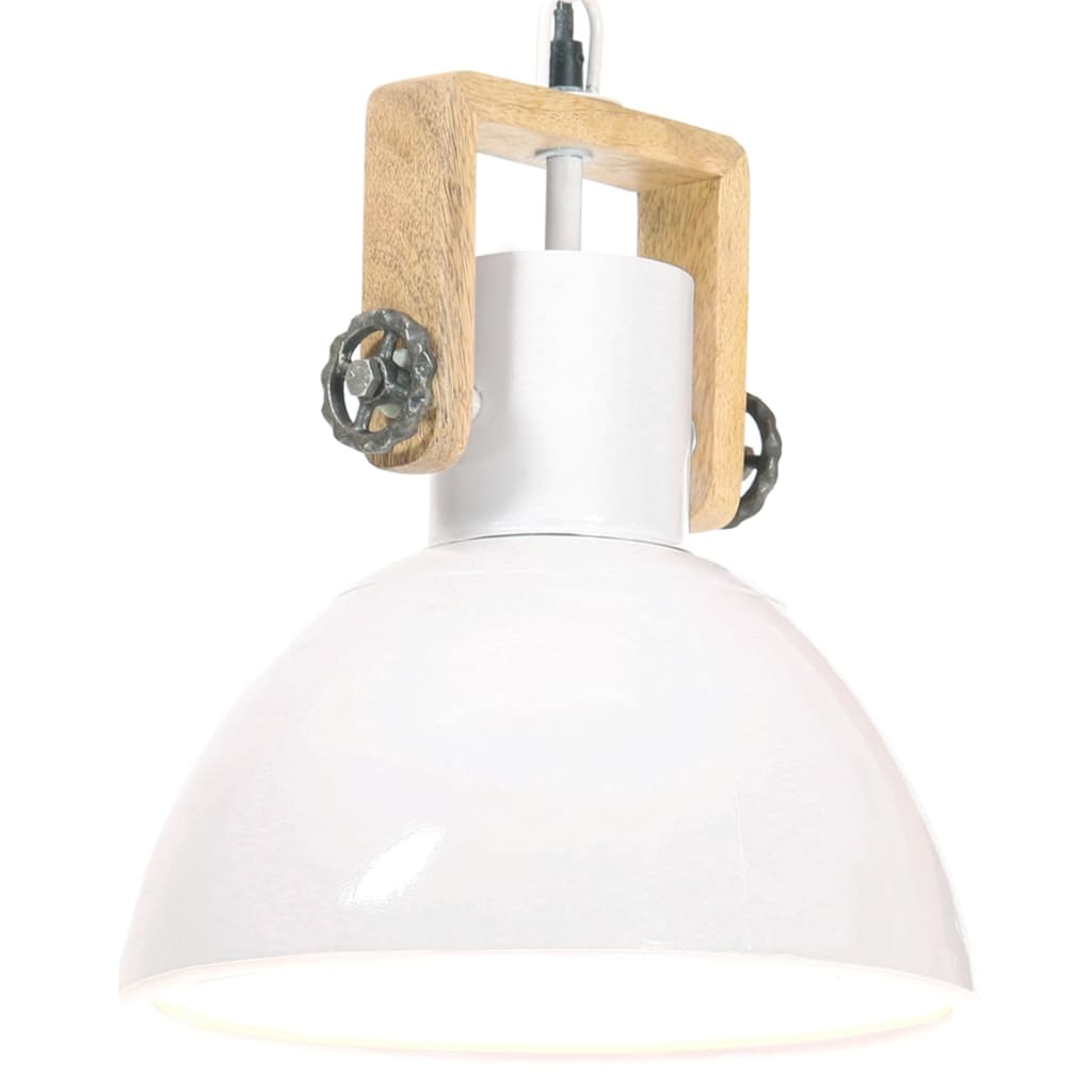 vidaXL Lampă suspendată industrială, 25 W, alb, 30 cm, E27, rotund vidaXL Lampă suspendată industrială, 25 W, alb, 30 cm, E27, rotund