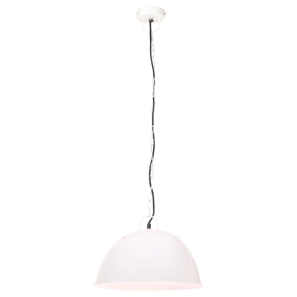 vidaXL Lustră industrială vintage, 25 W, alb, rotund, 41 cm E27 vidaXL Lustră industrială vintage, 25 W, alb, rotund, 41 cm E27