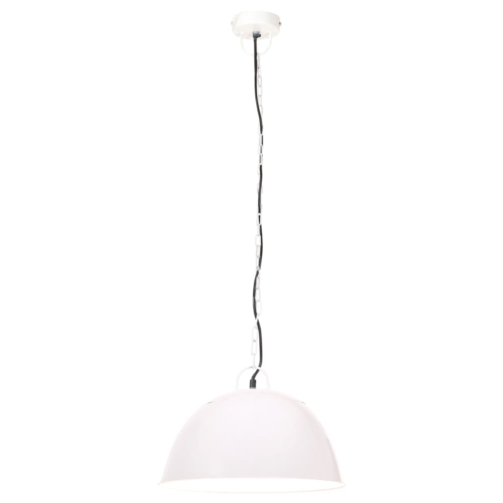 vidaXL Lustră industrială vintage, 25 W, alb, rotund, 41 cm E27 vidaXL Lustră industrială vintage, 25 W, alb, rotund, 41 cm E27