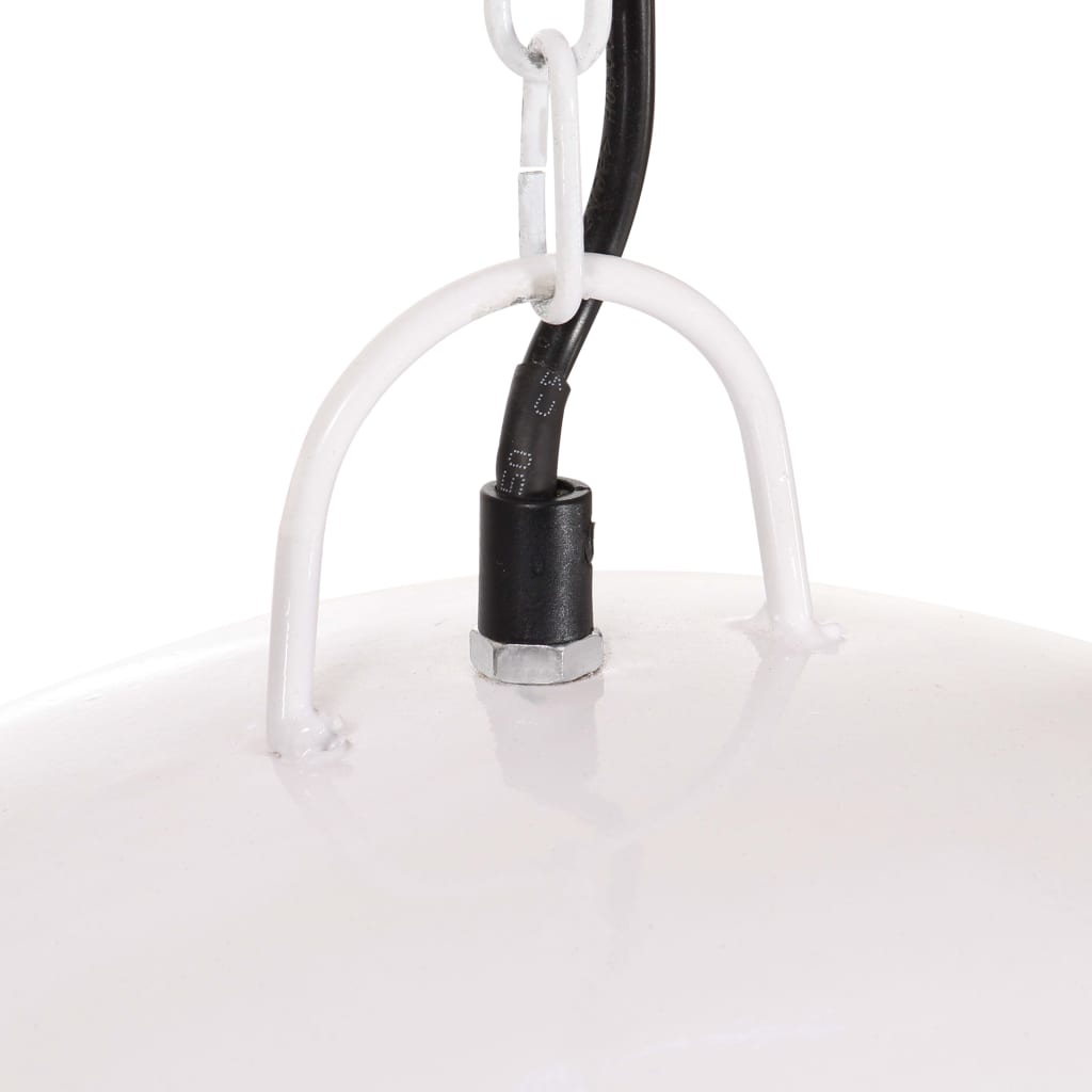 vidaXL Lustră industrială vintage, 25 W, alb, rotund, 41 cm E27 vidaXL Lustră industrială vintage, 25 W, alb, rotund, 41 cm E27