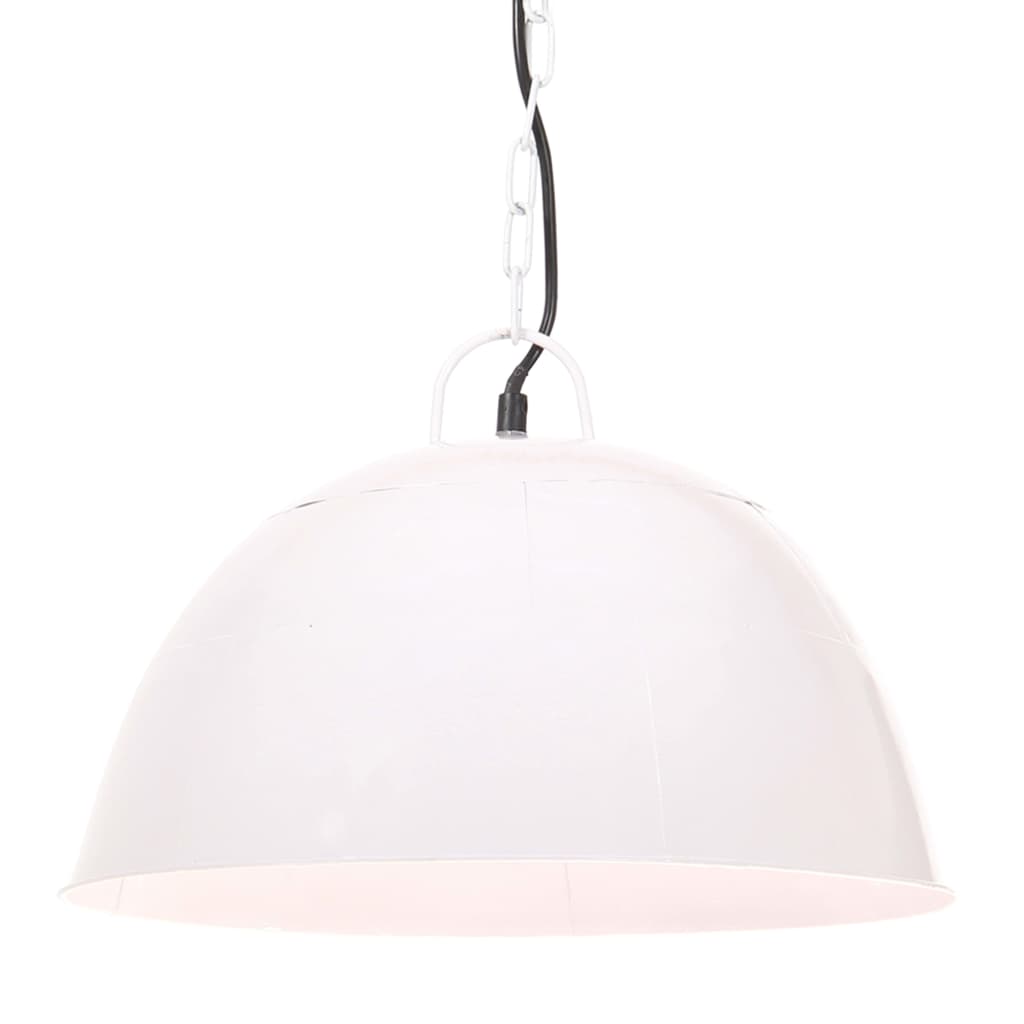 vidaXL Lustră industrială vintage, 25 W, alb, rotund, 41 cm E27 vidaXL Lustră industrială vintage, 25 W, alb, rotund, 41 cm E27