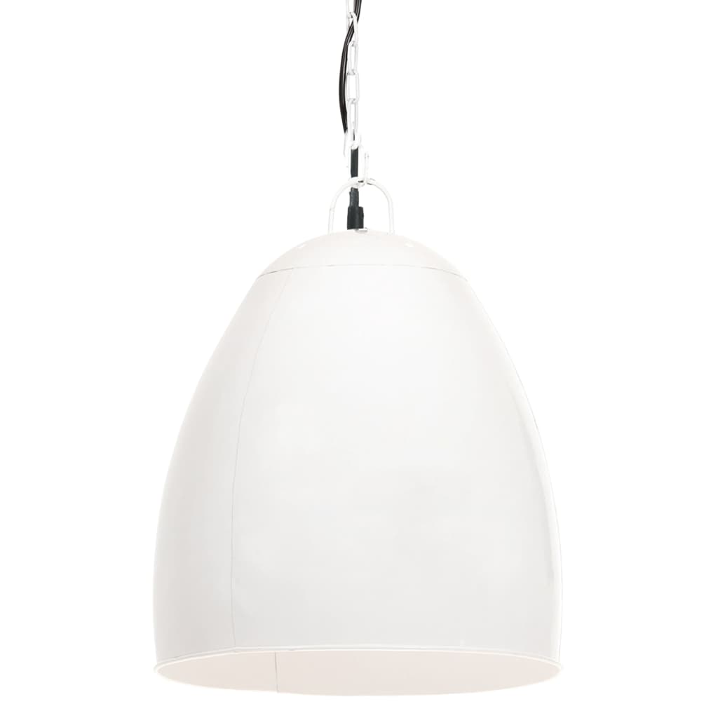 vidaXL Lampă suspendată industrială, 25 W, alb, 42 cm, E27, rotund vidaXL Lampă suspendată industrială, 25 W, alb, 42 cm, E27, rotund