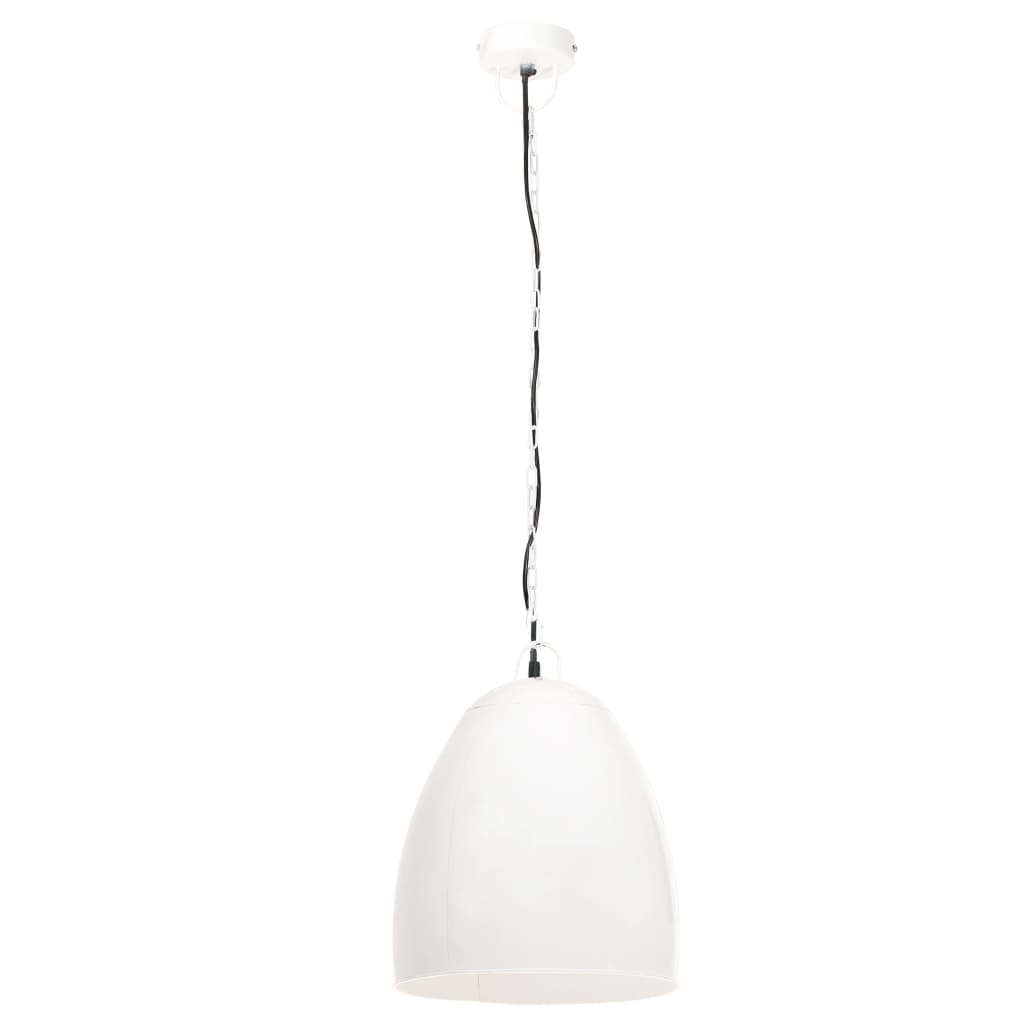 vidaXL Lampă suspendată industrială, 25 W, alb, 42 cm, E27, rotund vidaXL Lampă suspendată industrială, 25 W, alb, 42 cm, E27, rotund