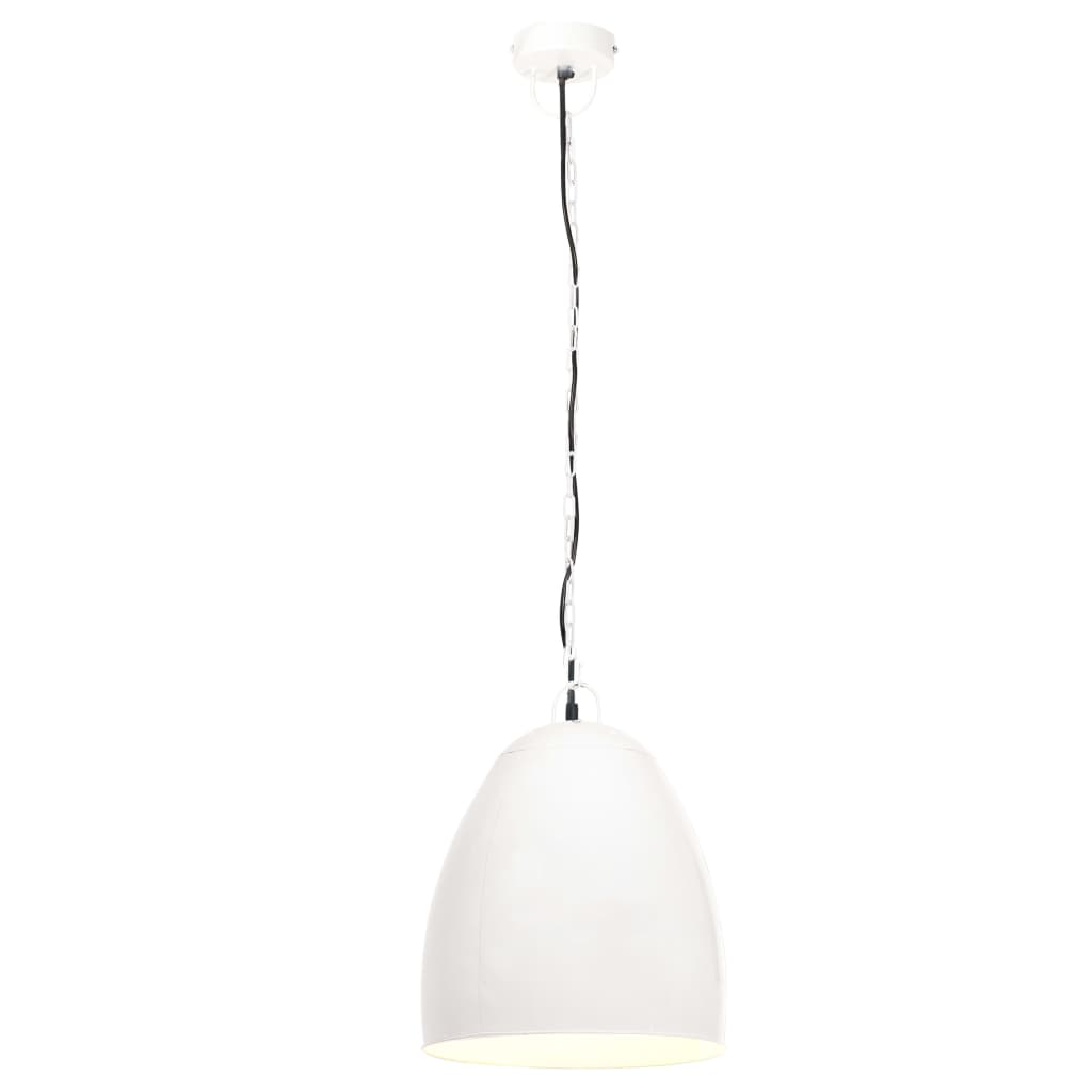 vidaXL Lampă suspendată industrială, 25 W, alb, 42 cm, E27, rotund vidaXL Lampă suspendată industrială, 25 W, alb, 42 cm, E27, rotund