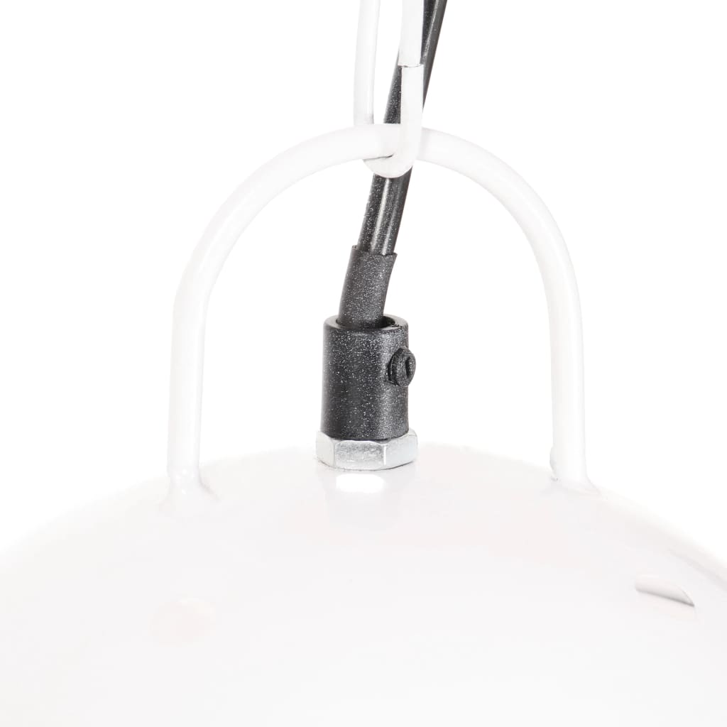 vidaXL Lampă suspendată industrială, 25 W, alb, 42 cm, E27, rotund vidaXL Lampă suspendată industrială, 25 W, alb, 42 cm, E27, rotund