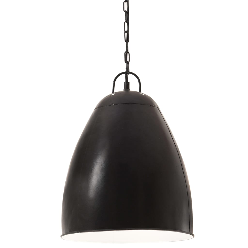 vidaXL Lampă suspendată industrială, negru, 32 cm, E27, rotund, 25 W vidaXL Lampă suspendată industrială, negru, 32 cm, E27, rotund, 25 W