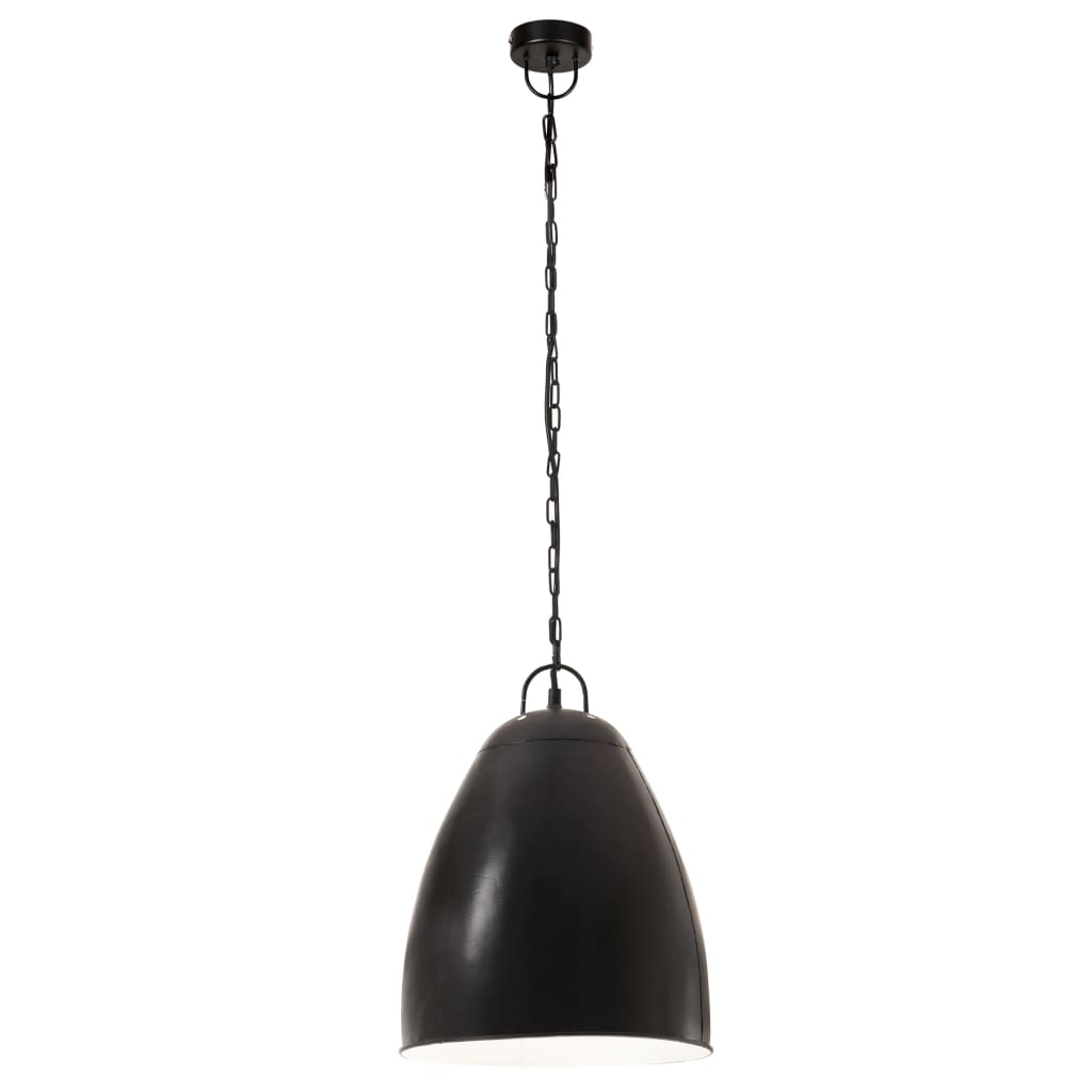 vidaXL Lampă suspendată industrială, negru, 32 cm, E27, rotund, 25 W vidaXL Lampă suspendată industrială, negru, 32 cm, E27, rotund, 25 W