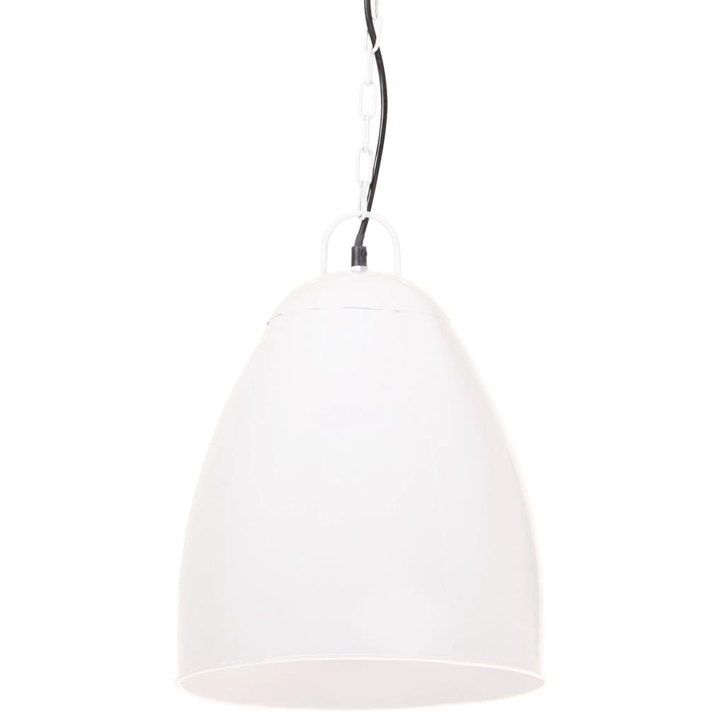 vidaXL Lampă suspendată industrială, 25 W, alb, 32 cm, E27, rotund vidaXL Lampă suspendată industrială, 25 W, alb, 32 cm, E27, rotund