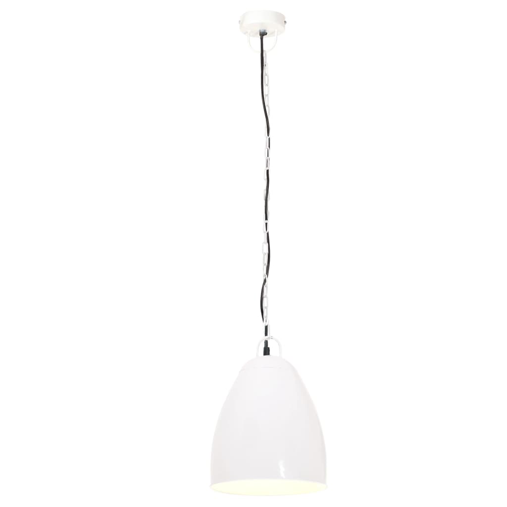 vidaXL Lampă suspendată industrială, 25 W, alb, 32 cm, E27, rotund vidaXL Lampă suspendată industrială, 25 W, alb, 32 cm, E27, rotund