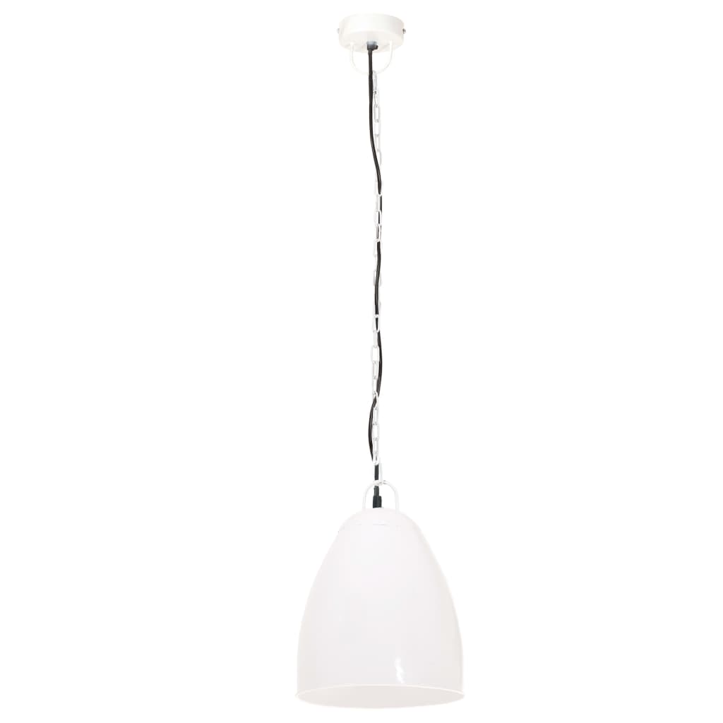 vidaXL Lampă suspendată industrială, 25 W, alb, 32 cm, E27, rotund vidaXL Lampă suspendată industrială, 25 W, alb, 32 cm, E27, rotund