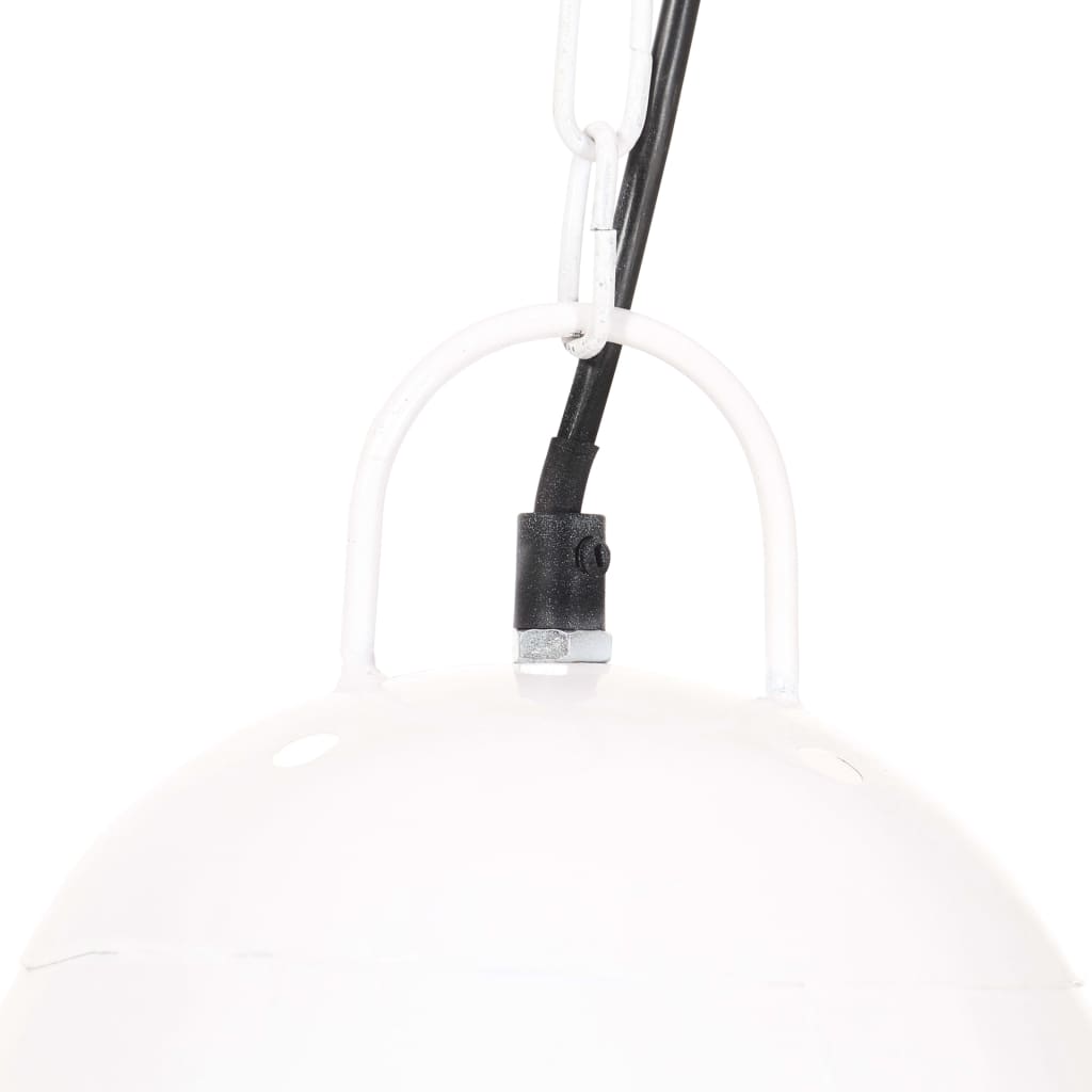 vidaXL Lampă suspendată industrială, 25 W, alb, 32 cm, E27, rotund vidaXL Lampă suspendată industrială, 25 W, alb, 32 cm, E27, rotund