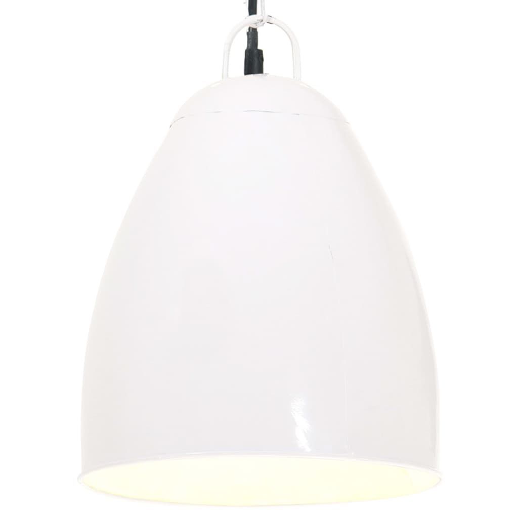 vidaXL Lampă suspendată industrială, 25 W, alb, 32 cm, E27, rotund vidaXL Lampă suspendată industrială, 25 W, alb, 32 cm, E27, rotund