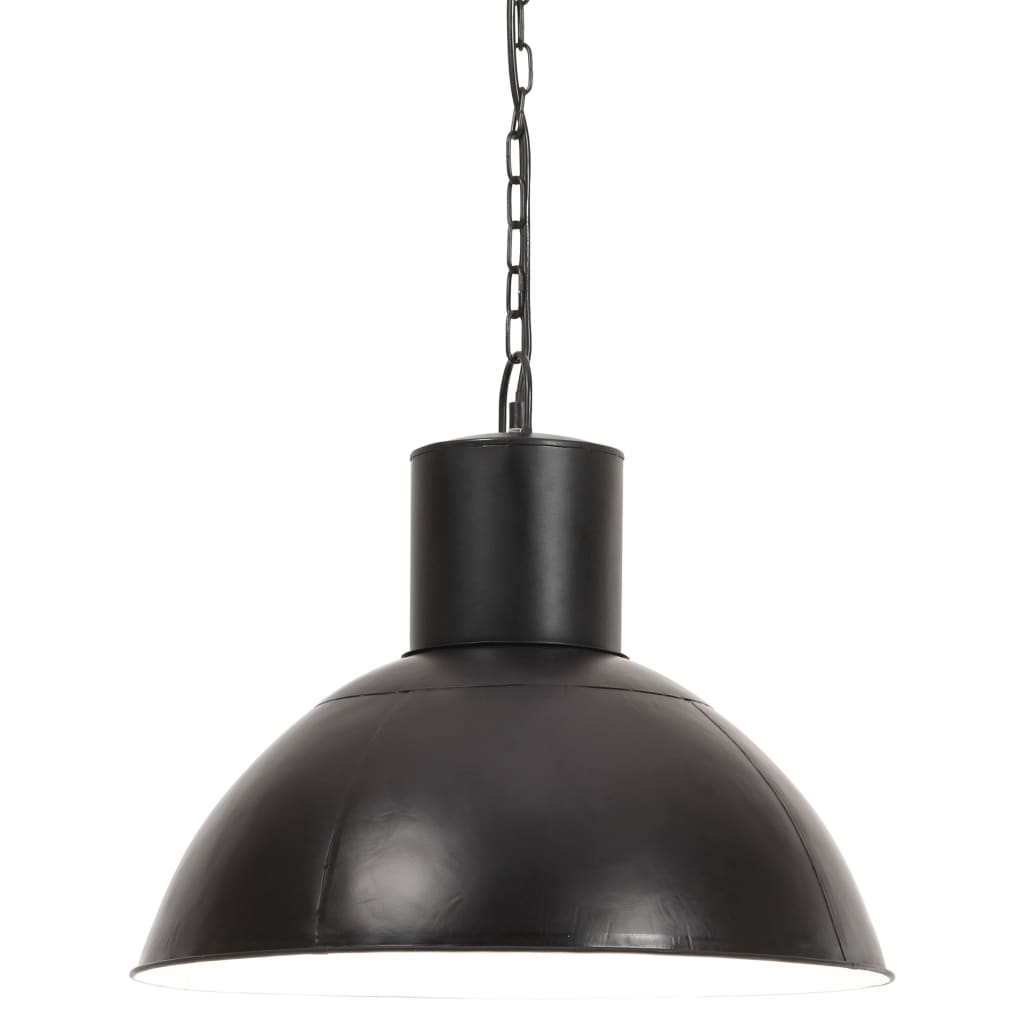 vidaXL Lampă suspendată, negru, rotund, 48 cm, 25 W, E27 vidaXL Lampă suspendată, negru, rotund, 48 cm, 25 W, E27