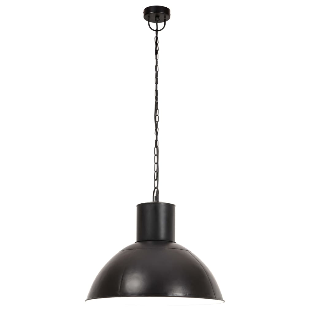 vidaXL Lampă suspendată, negru, rotund, 48 cm, 25 W, E27 vidaXL Lampă suspendată, negru, rotund, 48 cm, 25 W, E27