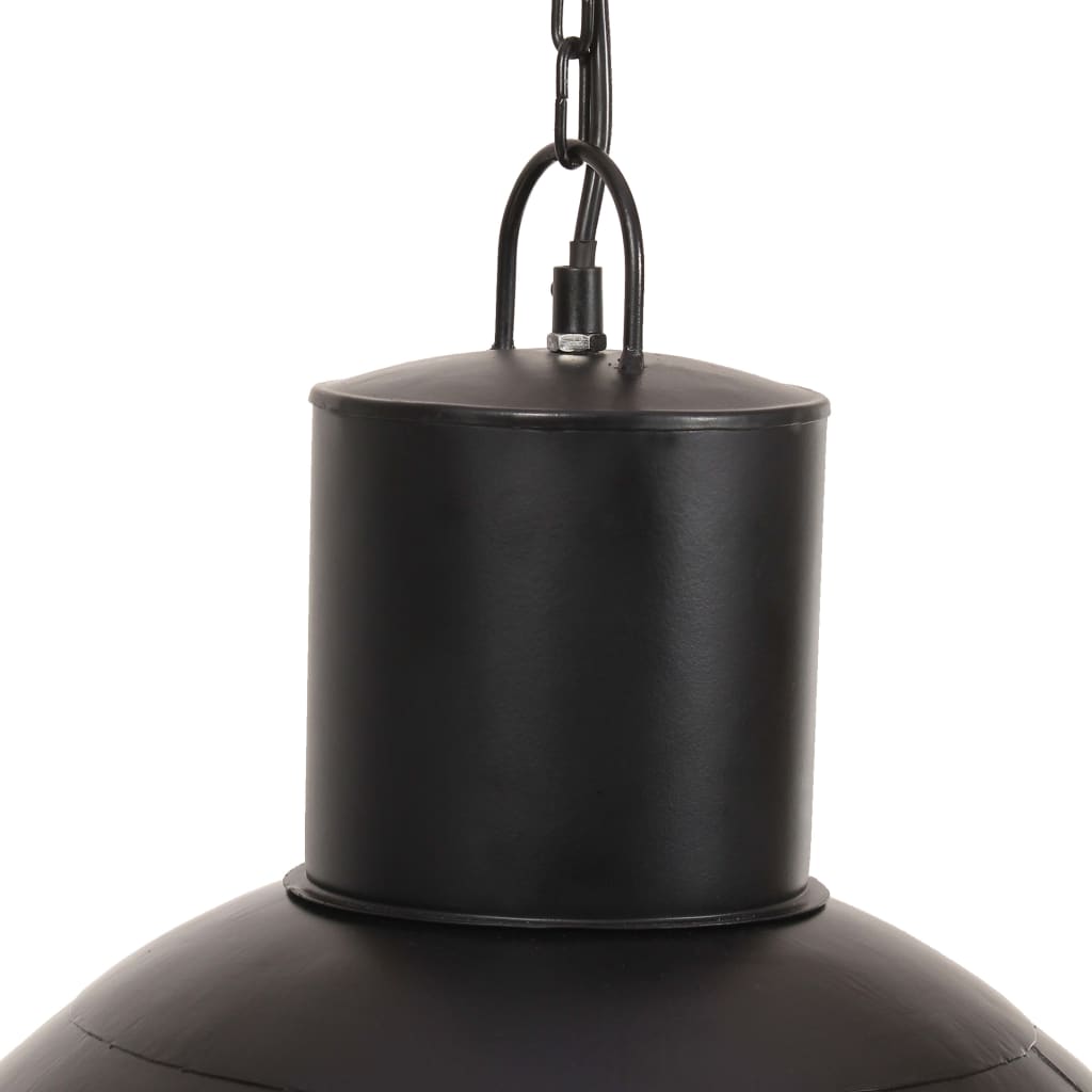 vidaXL Lampă suspendată, negru, rotund, 48 cm, 25 W, E27 vidaXL Lampă suspendată, negru, rotund, 48 cm, 25 W, E27