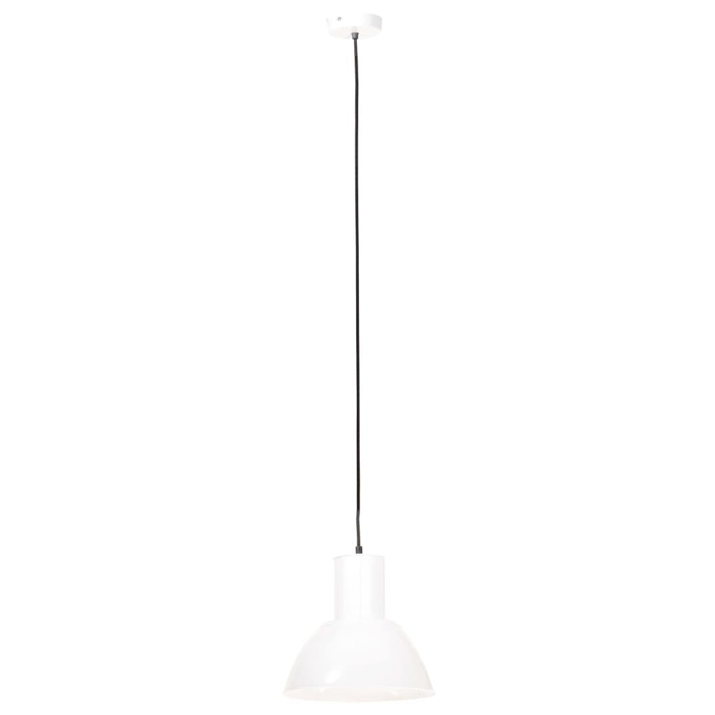 vidaXL Lampă suspendată, 25 W, alb, rotund, 28,5 cm, E27 vidaXL Lampă suspendată, 25 W, alb, rotund, 28,5 cm, E27