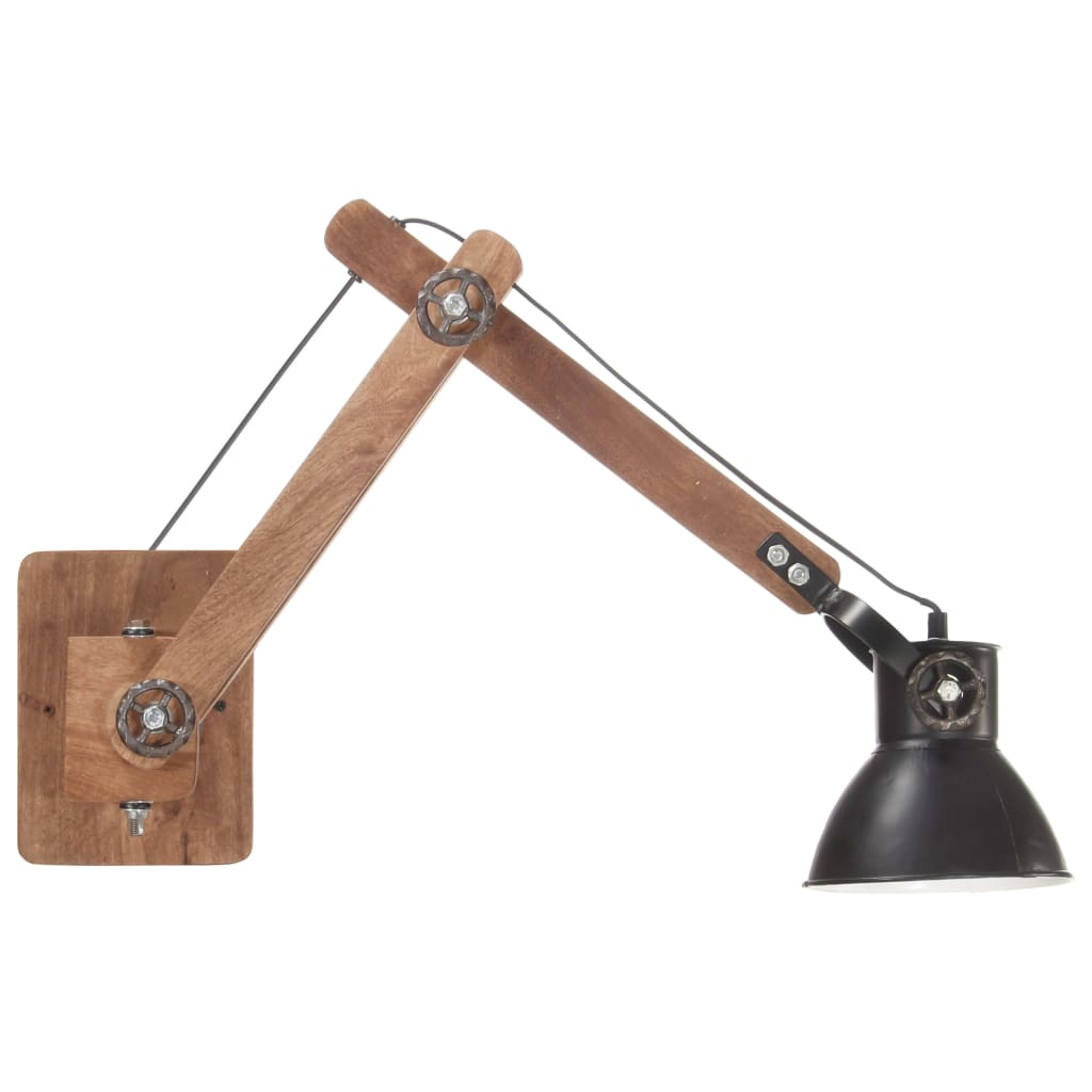 vidaXL Lampă de perete, stil industrial, negru, rotund, E27 vidaXL Lampă de perete, stil industrial, negru, rotund, E27