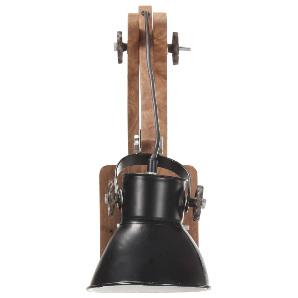 vidaXL Lampă de perete, stil industrial, negru, rotund, E27 vidaXL Lampă de perete, stil industrial, negru, rotund, E27