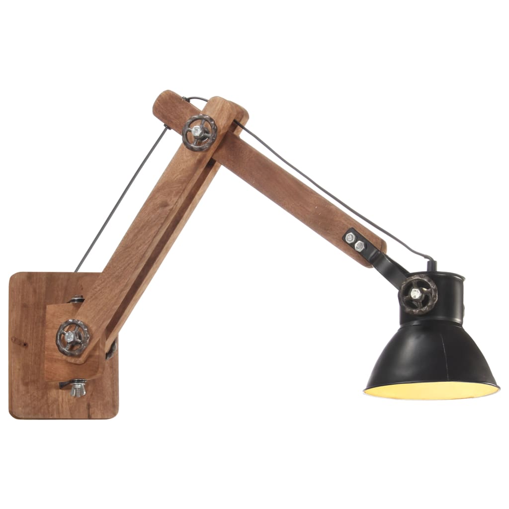 vidaXL Lampă de perete, stil industrial, negru, rotund, E27 vidaXL Lampă de perete, stil industrial, negru, rotund, E27