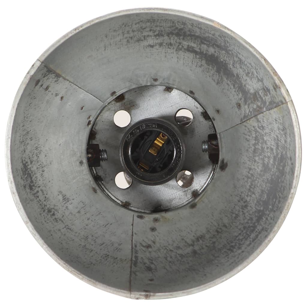 vidaXL Lampă de podea cu 2 abajururi, argintiu, E27, fontă vidaXL Lampă de podea cu 2 abajururi, argintiu, E27, fontă