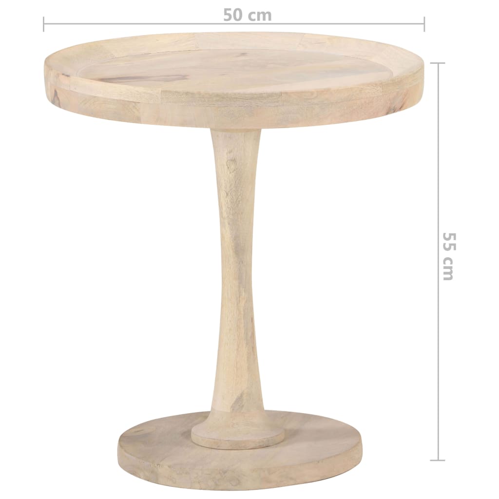 vidaXL Masă laterală, Ø50 x 55 cm, lemn masiv de mango vidaXL Masă laterală, Ø50 x 55 cm, lemn masiv de mango