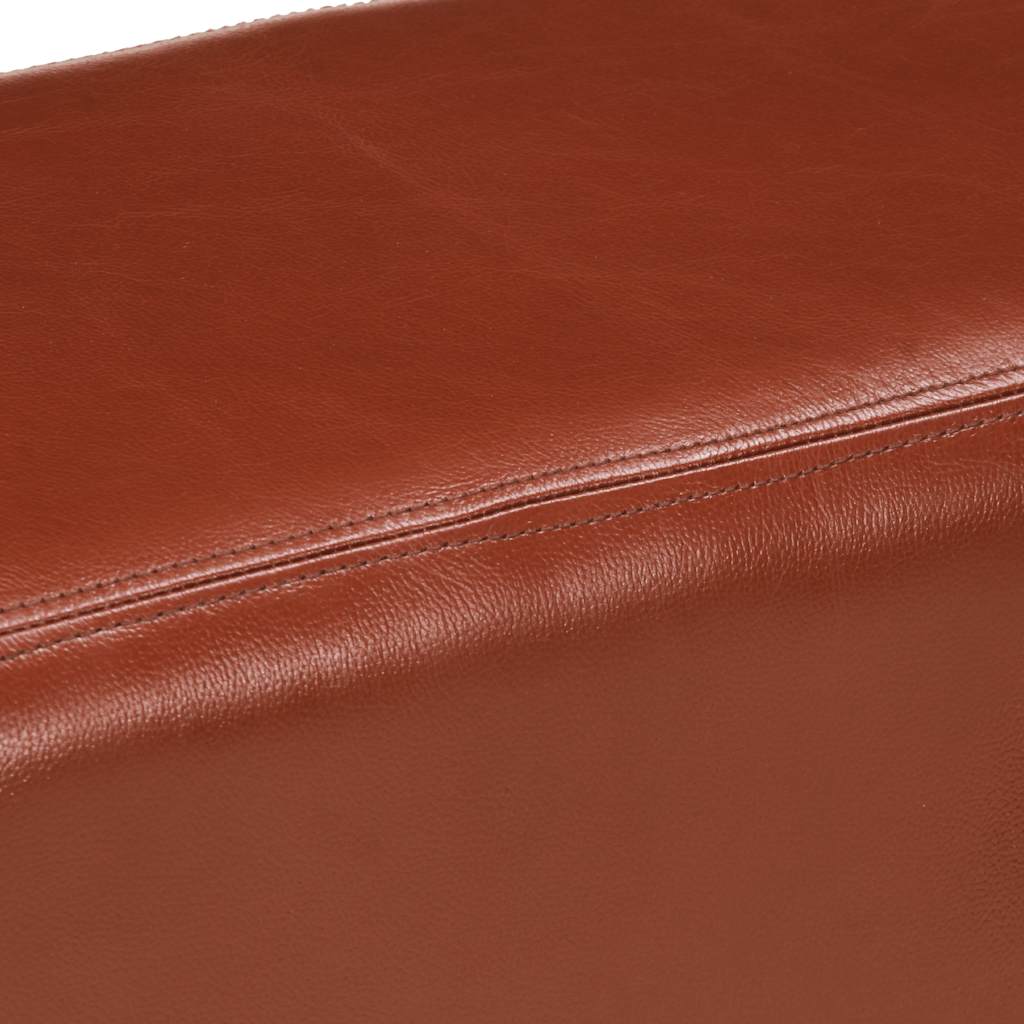 vidaXL Bancă Bok gimnastică maro 160 cm piele naturală/lemn acacia