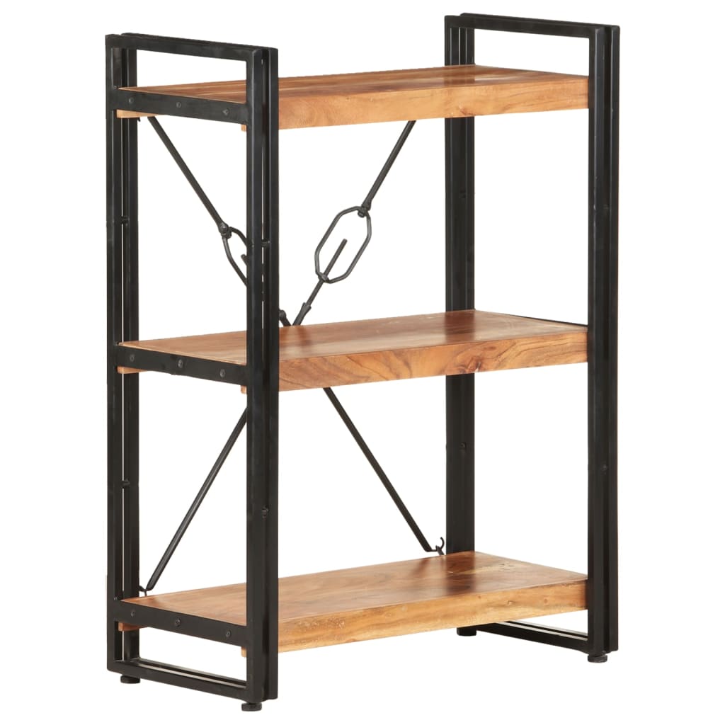 vidaXL Bibliotecă cu 3 rafturi, 60x30x80 cm, lemn masiv de acacia vidaXL Bibliotecă cu 3 rafturi, 60x30x80 cm, lemn masiv de acacia