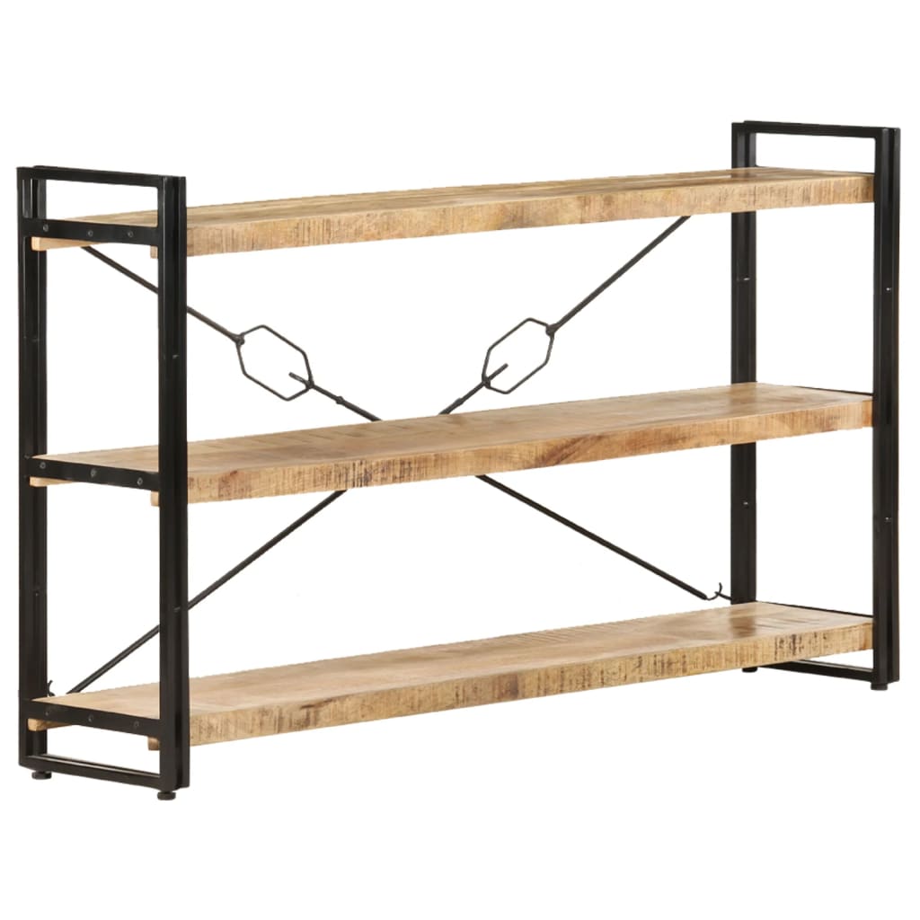 vidaXL Bibliotecă cu 3 niveluri, 140x30x80 cm, lemn masiv de mango vidaXL Bibliotecă cu 3 niveluri, 140x30x80 cm, lemn masiv de mango