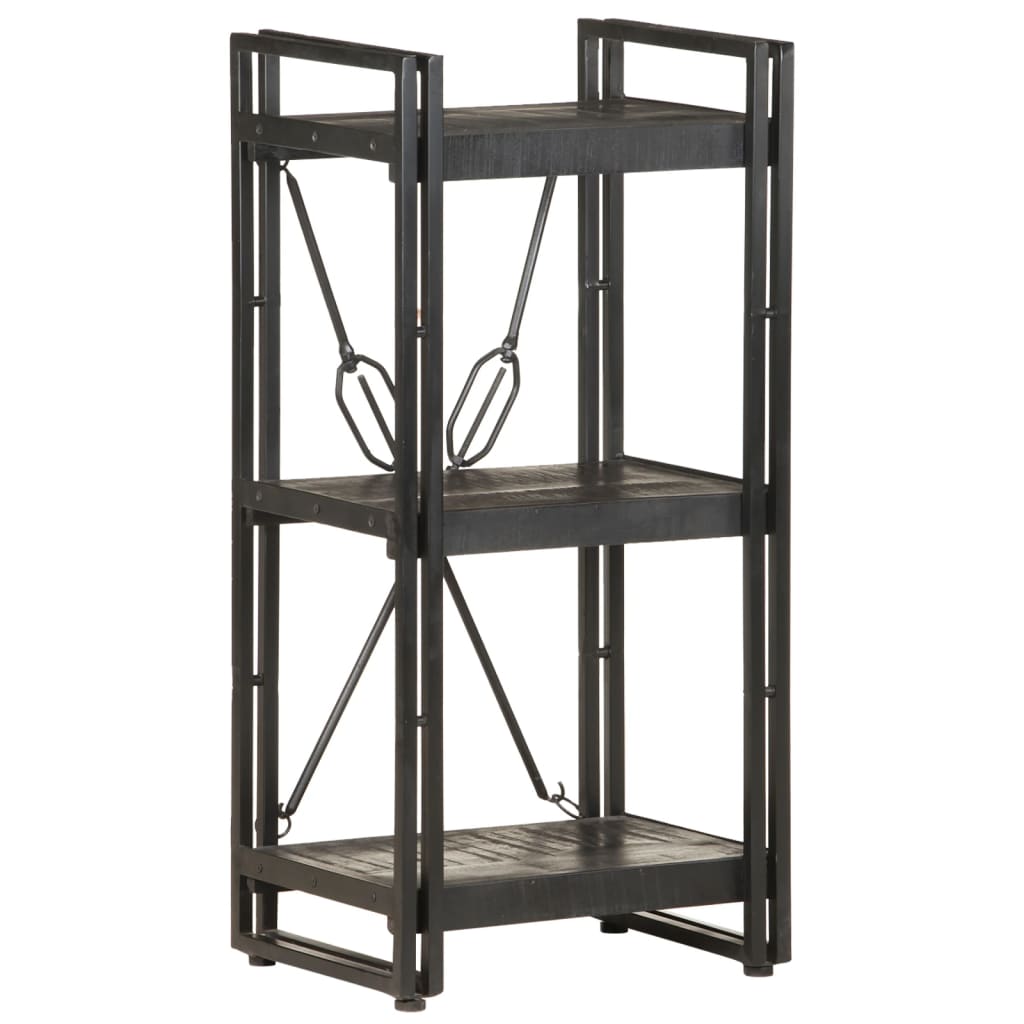 vidaXL Bibliotecă cu 3 rafturi, negru, 40x30x80 cm, lemn masiv mango vidaXL Bibliotecă cu 3 rafturi, negru, 40x30x80 cm, lemn masiv mango