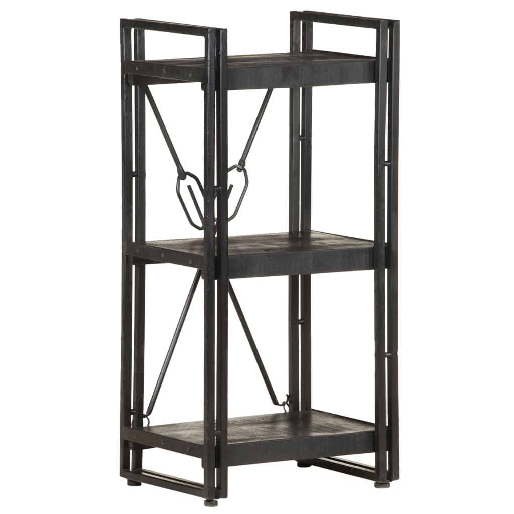 vidaXL Bibliotecă cu 3 rafturi, negru, 40x30x80 cm, lemn masiv mango vidaXL Bibliotecă cu 3 rafturi, negru, 40x30x80 cm, lemn masiv mango